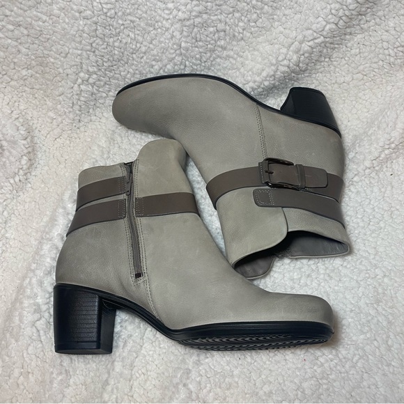 Ecco Women’s Ankle Boots Gray With Heal Size 9 - Picture 6 of 6